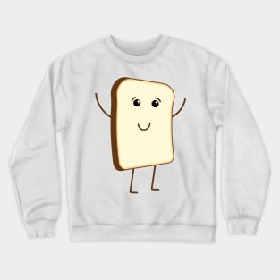 Funny piece of bread character Crewneck Sweatshirt